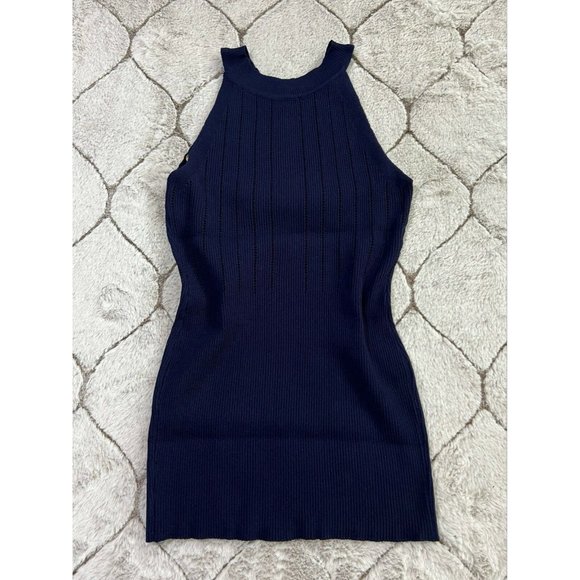 DAIMARAN Paris Women's Matching Set 2 Pieces Tank Top + Ruffle Short Navy Blue S - Picture 6 of 10